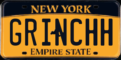 NY license plate GRINCHH