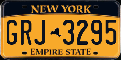 NY license plate GRJ3295