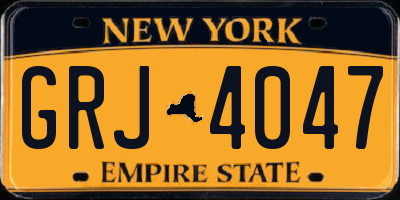 NY license plate GRJ4047