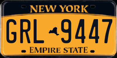 NY license plate GRL9447