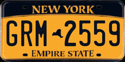 NY license plate GRM2559