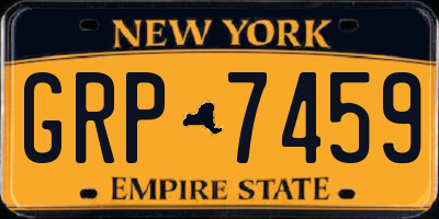 NY license plate GRP7459