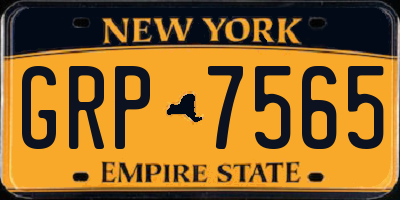 NY license plate GRP7565