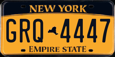 NY license plate GRQ4447