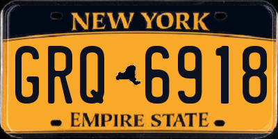 NY license plate GRQ6918