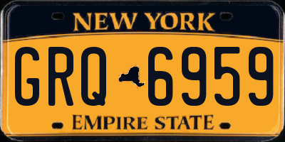 NY license plate GRQ6959
