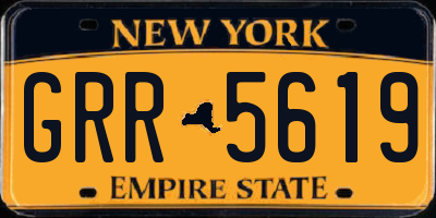 NY license plate GRR5619