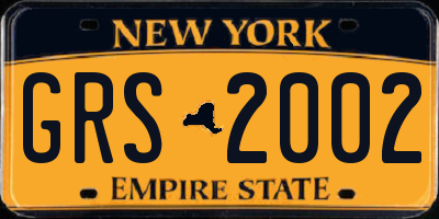 NY license plate GRS2002