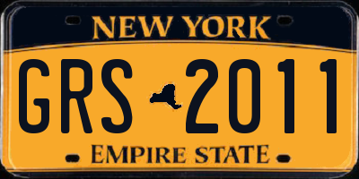 NY license plate GRS2011