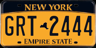 NY license plate GRT2444