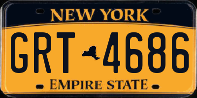 NY license plate GRT4686