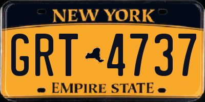 NY license plate GRT4737
