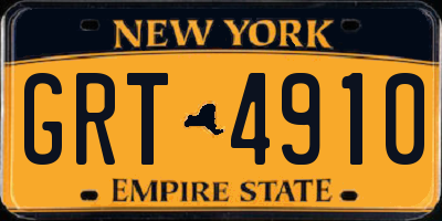 NY license plate GRT4910