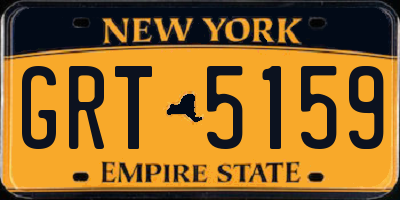 NY license plate GRT5159