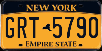 NY license plate GRT5790