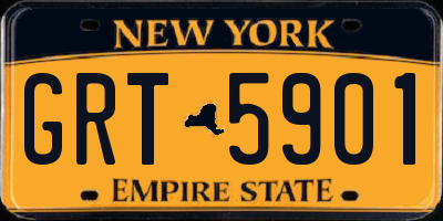 NY license plate GRT5901