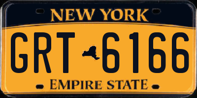 NY license plate GRT6166