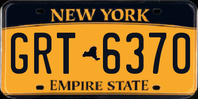 NY license plate GRT6370