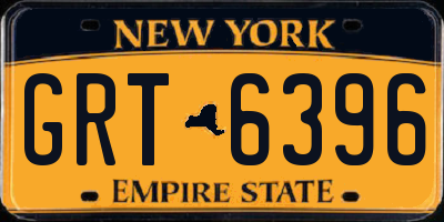 NY license plate GRT6396