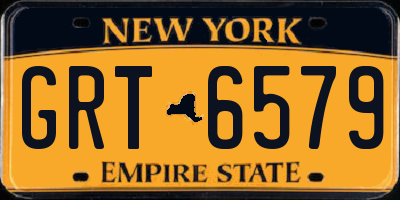 NY license plate GRT6579