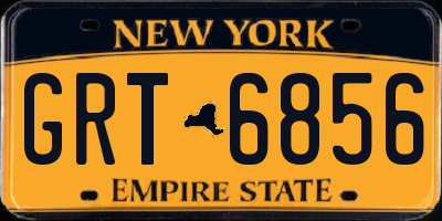 NY license plate GRT6856