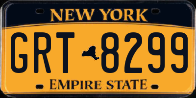 NY license plate GRT8299