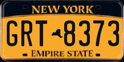 NY license plate GRT8373