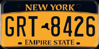 NY license plate GRT8426