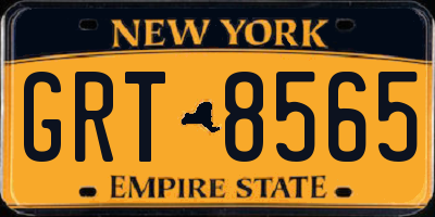 NY license plate GRT8565