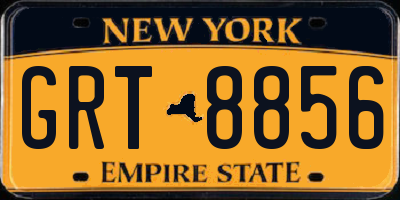 NY license plate GRT8856