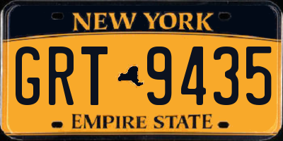 NY license plate GRT9435