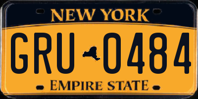 NY license plate GRU0484