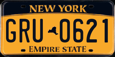 NY license plate GRU0621