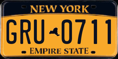 NY license plate GRU0711