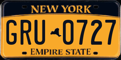 NY license plate GRU0727