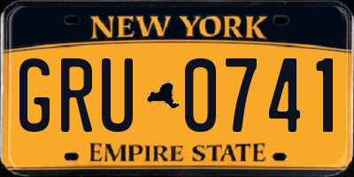 NY license plate GRU0741