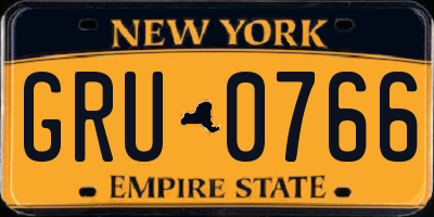 NY license plate GRU0766