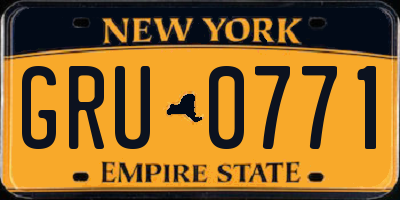 NY license plate GRU0771