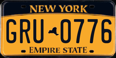 NY license plate GRU0776