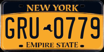 NY license plate GRU0779