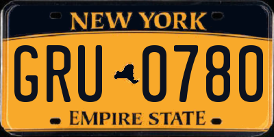 NY license plate GRU0780