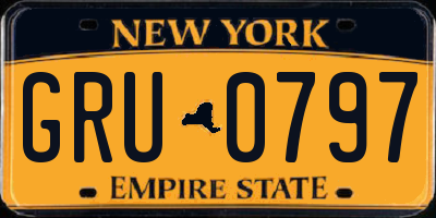 NY license plate GRU0797