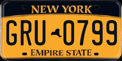 NY license plate GRU0799
