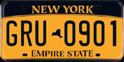 NY license plate GRU0901