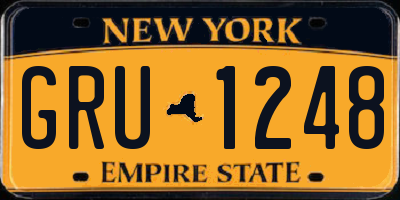 NY license plate GRU1248