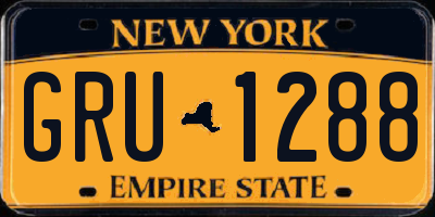 NY license plate GRU1288