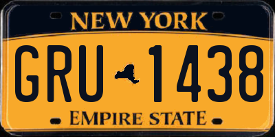 NY license plate GRU1438