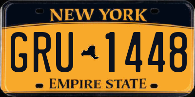 NY license plate GRU1448