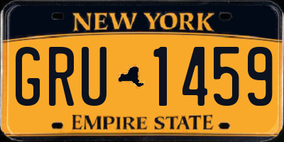 NY license plate GRU1459
