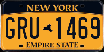 NY license plate GRU1469
